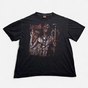 Behemoth Hot Rock Black Metal Band T-Shirt Men’s XL Faded Graphic Tee